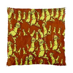 Cartoon Grunge Cat Wallpaper Background Standard Cushion Case (one Side) by Nexatart