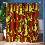 Cartoon Grunge Cat Wallpaper Background Shower Curtain 60  x 72  (Medium)  60 x72  Curtain