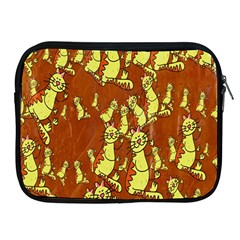 Cartoon Grunge Cat Wallpaper Background Apple Ipad 2/3/4 Zipper Cases by Nexatart