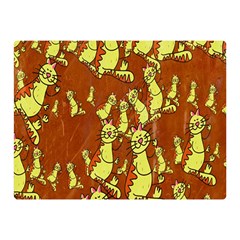 Cartoon Grunge Cat Wallpaper Background Double Sided Flano Blanket (mini)  by Nexatart