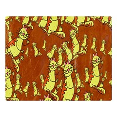 Cartoon Grunge Cat Wallpaper Background Double Sided Flano Blanket (large)  by Nexatart