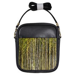 Bamboo Trees Background Girls Sling Bags by Nexatart