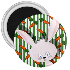 Easter Bunny  3  Magnets by Valentinaart