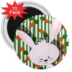 Easter Bunny  3  Magnets (10 Pack)  by Valentinaart