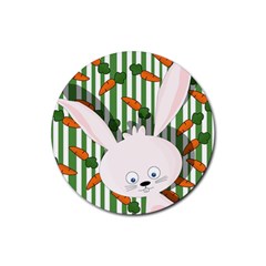 Easter Bunny  Rubber Round Coaster (4 Pack)  by Valentinaart