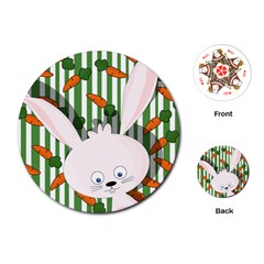 Easter Bunny  Playing Cards (round)  by Valentinaart