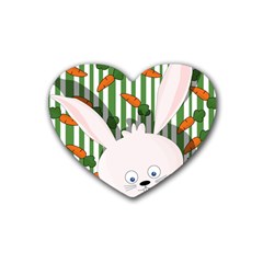 Easter Bunny  Rubber Coaster (heart)  by Valentinaart