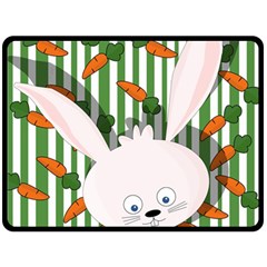 Easter Bunny  Fleece Blanket (large)  by Valentinaart