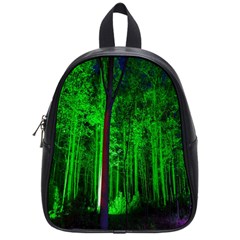 Spooky Forest With Illuminated Trees School Bags (small) 