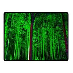 Spooky Forest With Illuminated Trees Fleece Blanket (small) by Nexatart