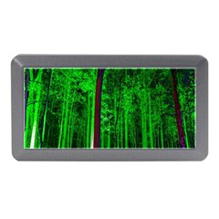 Spooky Forest With Illuminated Trees Memory Card Reader (mini) by Nexatart