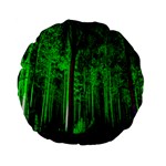 Spooky Forest With Illuminated Trees Standard 15  Premium Flano Round Cushions Front