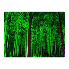 Spooky Forest With Illuminated Trees Double Sided Flano Blanket (mini)  by Nexatart