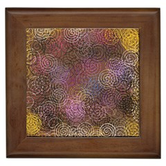 2000 Spirals Many Colorful Spirals Framed Tiles by Nexatart