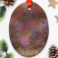 2000 Spirals Many Colorful Spirals Ornament (oval) by Nexatart