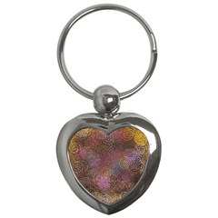 2000 Spirals Many Colorful Spirals Key Chains (heart)  by Nexatart