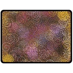 2000 Spirals Many Colorful Spirals Fleece Blanket (large)  by Nexatart