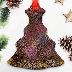 2000 Spirals Many Colorful Spirals Christmas Tree Ornament (two Sides) by Nexatart