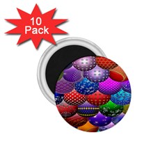 Fun Balls Pattern Colorful And Ornamental Balls Pattern Background 1 75  Magnets (10 Pack)  by Nexatart