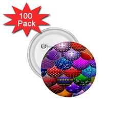 Fun Balls Pattern Colorful And Ornamental Balls Pattern Background 1 75  Buttons (100 Pack)  by Nexatart