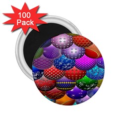 Fun Balls Pattern Colorful And Ornamental Balls Pattern Background 2 25  Magnets (100 Pack)  by Nexatart