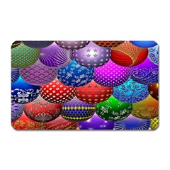 Fun Balls Pattern Colorful And Ornamental Balls Pattern Background Magnet (rectangular) by Nexatart