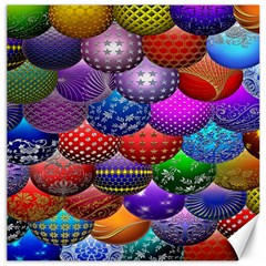 Fun Balls Pattern Colorful And Ornamental Balls Pattern Background Canvas 12  X 12   by Nexatart