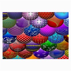 Fun Balls Pattern Colorful And Ornamental Balls Pattern Background Large Glasses Cloth by Nexatart