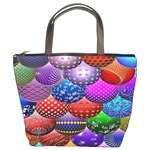 Fun Balls Pattern Colorful And Ornamental Balls Pattern Background Bucket Bags Front