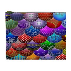 Fun Balls Pattern Colorful And Ornamental Balls Pattern Background Cosmetic Bag (xl)