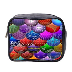 Fun Balls Pattern Colorful And Ornamental Balls Pattern Background Mini Toiletries Bag 2-side by Nexatart