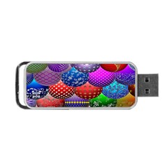 Fun Balls Pattern Colorful And Ornamental Balls Pattern Background Portable Usb Flash (one Side) by Nexatart