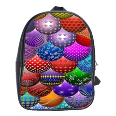 Fun Balls Pattern Colorful And Ornamental Balls Pattern Background School Bags (xl)  by Nexatart