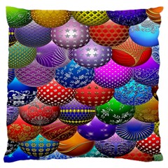 Fun Balls Pattern Colorful And Ornamental Balls Pattern Background Large Flano Cushion Case (two Sides) by Nexatart