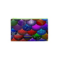 Fun Balls Pattern Colorful And Ornamental Balls Pattern Background Cosmetic Bag (xs) by Nexatart