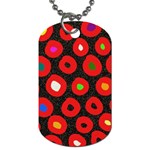 Polka Dot Texture Digitally Created Abstract Polka Dot Design Dog Tag (One Side) Front