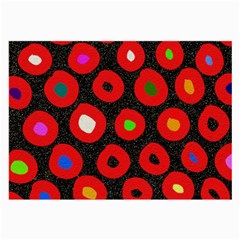 Polka Dot Texture Digitally Created Abstract Polka Dot Design Large Glasses Cloth (2-side) by Nexatart