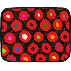 Polka Dot Texture Digitally Created Abstract Polka Dot Design Fleece Blanket (mini) by Nexatart