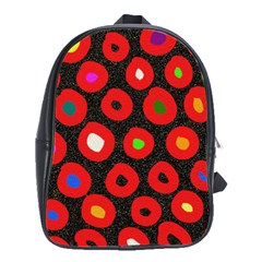 Polka Dot Texture Digitally Created Abstract Polka Dot Design School Bags(large)  by Nexatart