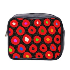 Polka Dot Texture Digitally Created Abstract Polka Dot Design Mini Toiletries Bag 2-side by Nexatart