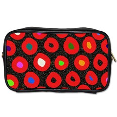 Polka Dot Texture Digitally Created Abstract Polka Dot Design Toiletries Bags 2-side by Nexatart