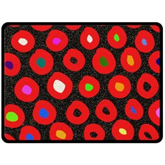 Polka Dot Texture Digitally Created Abstract Polka Dot Design Fleece Blanket (large)  by Nexatart