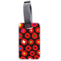 Polka Dot Texture Digitally Created Abstract Polka Dot Design Luggage Tags (two Sides) by Nexatart