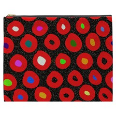 Polka Dot Texture Digitally Created Abstract Polka Dot Design Cosmetic Bag (xxxl)  by Nexatart