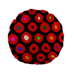 Polka Dot Texture Digitally Created Abstract Polka Dot Design Standard 15  Premium Round Cushions by Nexatart