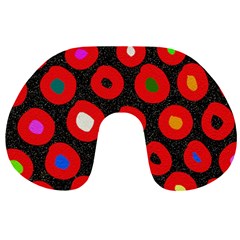 Polka Dot Texture Digitally Created Abstract Polka Dot Design Travel Neck Pillows by Nexatart