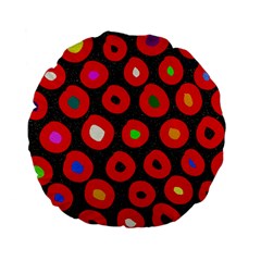 Polka Dot Texture Digitally Created Abstract Polka Dot Design Standard 15  Premium Flano Round Cushions by Nexatart