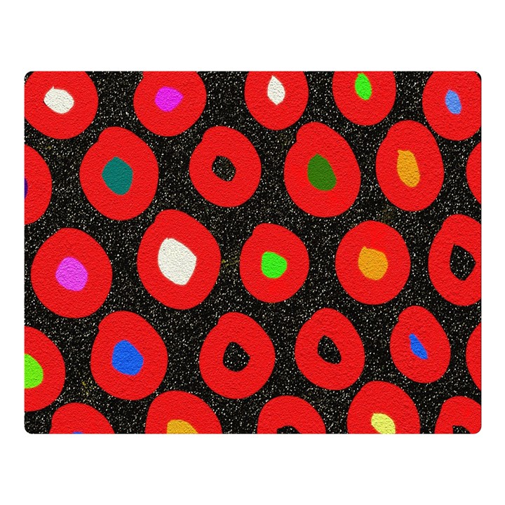 Polka Dot Texture Digitally Created Abstract Polka Dot Design Double Sided Flano Blanket (Large) 