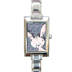 Easter Bunny  Rectangle Italian Charm Watch by Valentinaart