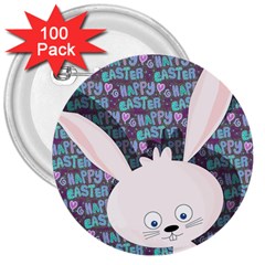 Easter Bunny  3  Buttons (100 Pack)  by Valentinaart